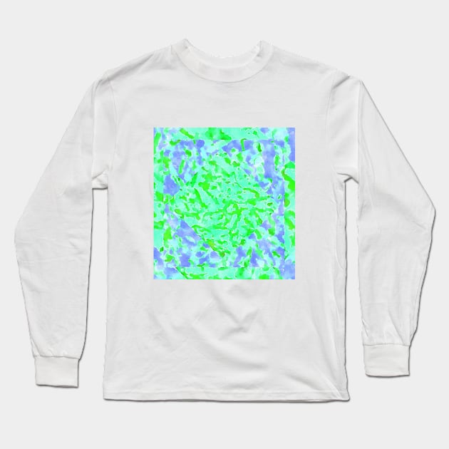Blue and green abstract Long Sleeve T-Shirt by BJG Abstract Arts 